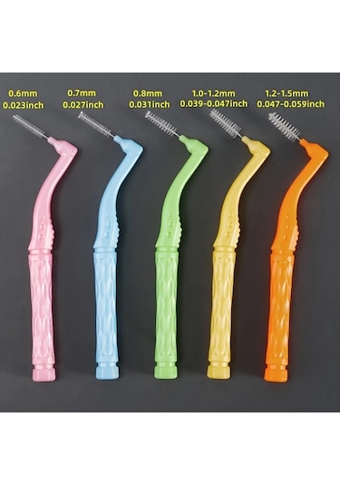 Willowhaven 10 Adet Pembe 0.6mm Diş Arası Fırçası, Diş Teli Temizleme Fırçası, Diş Gap Temizlik Fırçası