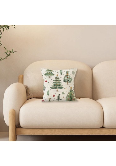 Suntek Yılbaşı Yastık Kılıfı Noel-ağacı-baskısı-b Noel Ağacı Baskısı B