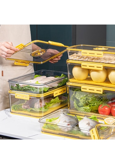 Xurunkeji Ekmek Kutusu Mutfak Tezgahı İçin Hava Geçirmez, Zaman Kayıtlı Ekmek Saklama Kabı Kapaklı Gri Gri