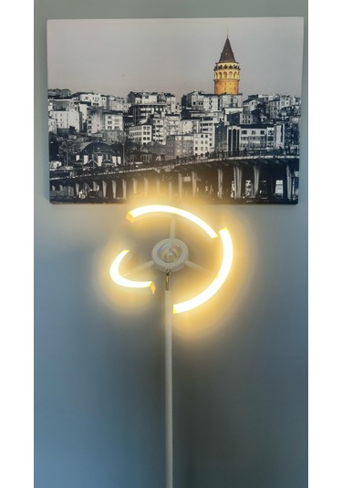 Yüceeller Rgb Modern Dim Edilebilir Led Lambader Beyaz