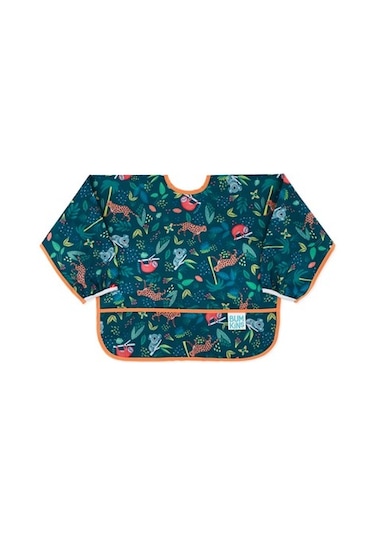 Bumkins Uzun Kollu Önlük (6-24 Ay) - Jungle Mavi