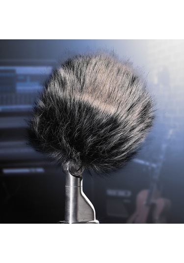 Moveevo Sg 108 Mikrofon İçin Orta Boy Yapay Kürk Rüzgar Engeli - Dışarıdaki Gürültüyü Azaltır, Net Kayıt Sağlar