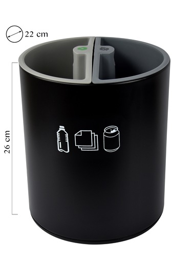 Reınkraft Rnt-011 Çift Bölmeli Çelik Çöp Kovası