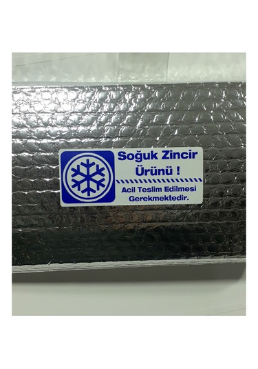 Soğuk Zincir Etiketi Soğuk Zincir Kargo Ürün Uyarı Etiketi 100 Ad