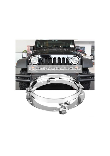 Yaozixa 7 İnç Çelik Far Tutucu, Jip Wrangler/bj40/atv İçin Dayanıklı, Titreşim Azaltıcı, Led Far Sabitleyici