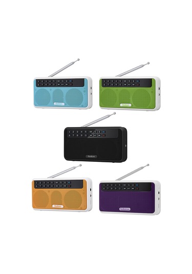 Leezsing Rolton E500 Multifonksiyonel Müzik Çalar: Bluetooth Hoparlör, Fm Radyo, Flaşışık, Selfie Modu,免提 Arama Ve Tf Kart Desteği - Yeşil