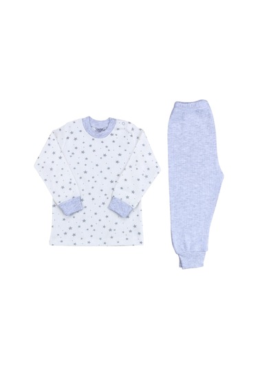 Sebi Bebe Yıldızlı Pijama Takım 9192 Beyaz