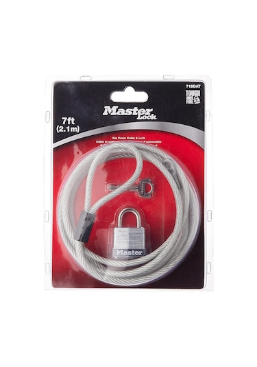 Master Lock 715dat Örgülü Çelik Araba Kapak Kablosu, Lamine Çelik