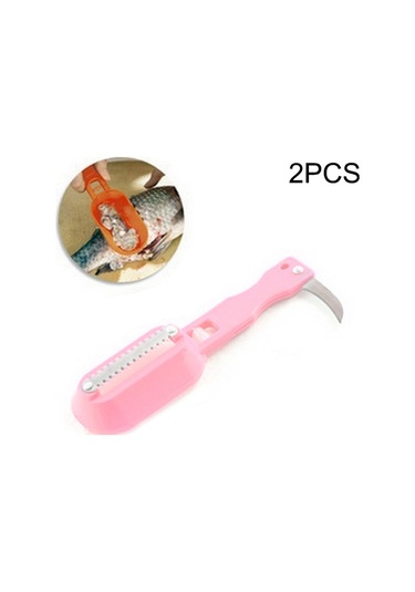 Cbtx 2 Pcs Mutfak Temel Balık Kazıyıcı Balık Pulu Planya Bıçağı Kapaklı Pembe