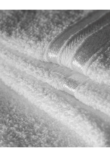 Maynor Bordürü Floşlu 2'li %100 Pamuk El Havlusu - Beyaz 8684427114384 Beyaz