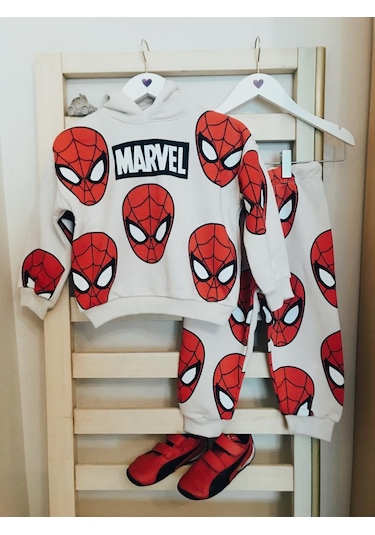 Marvel Kapsonlu Bej Esofman Takım Bej