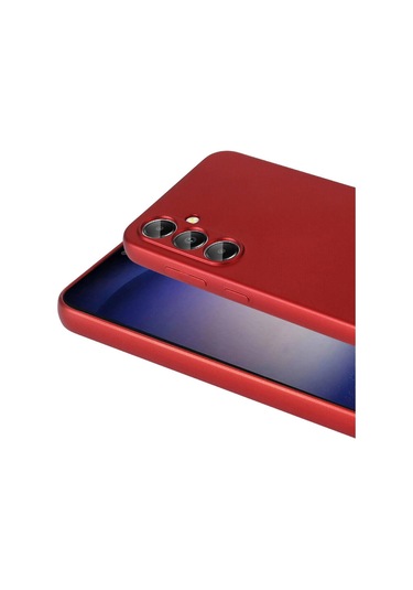 Ardemix Galaxy Uyumlu S24 Uyumlu Premier Silikon Kılıf-kırmızı Kirmizi