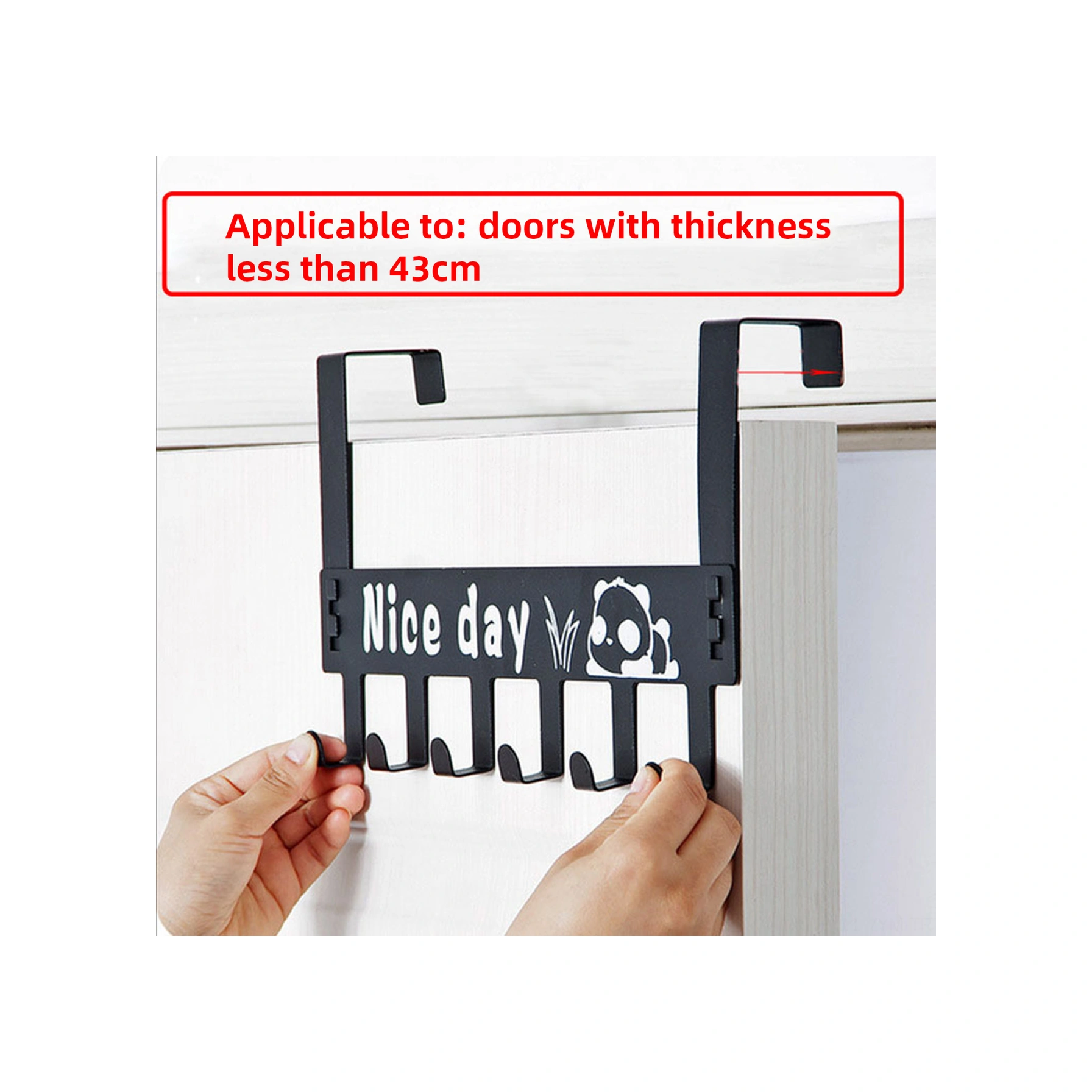 Geeksen Kapı Arka Sırtlı Çekilebilir, Çivi Yok, İz Yok Askı - Siyah Giysi Ve Kıyafet Asıcı Diğer