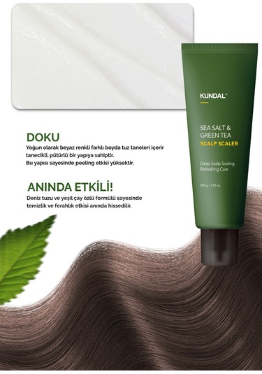 Kundal Arındırıcı Ferahlatıcı Saç Derisi Peelingi Sea Salt & Green Tea Scalp Scaler 200 G