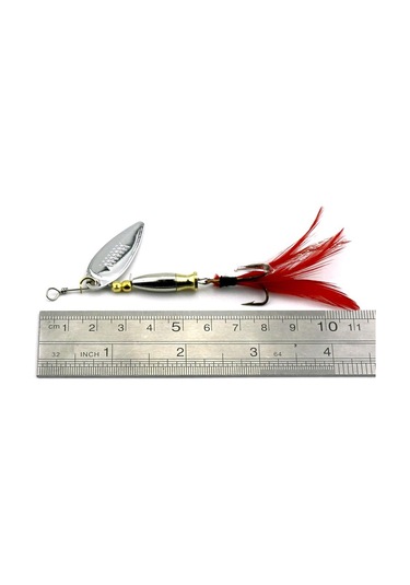 1 Adet Kaşık Balıkçılık Cazibesi Spinnerbait 8 Cm 8.6g Pullu Metal Bas Spinner Yem Isca Yapay Kanca Olta Takımı