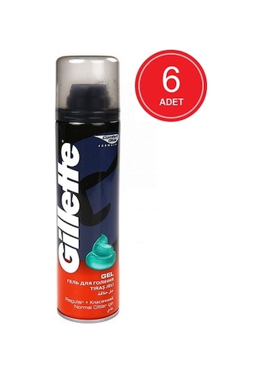 Gillette Tıraş Jeli Normal 6 x 200 ML