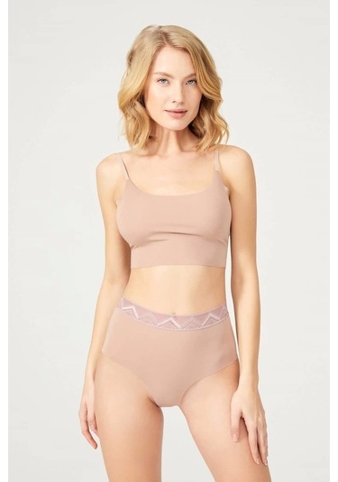 Cottonhill Desenli Lastikli Yüksek Bel Lazer Kesim Bikini Külot-kahverengi Kahverengi Cottonhill Desenli Lastikli Yüksek Bel Lazer Kesim Bikini Külot-kahverengi Kahverengi