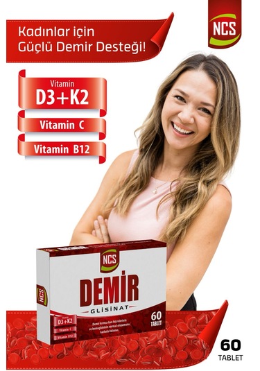Ncs Demir Glisinat Vitamin D3 K2 Folik Asit Complex 60 Tablet