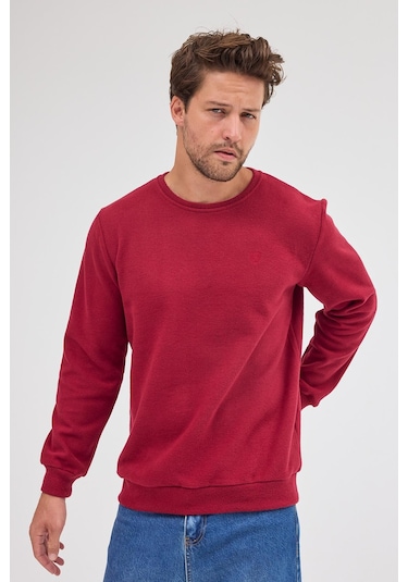 Comeor Erkek Bordo Standart Fit Normal Kesim Pamuklu Basic Bisiklet Yaka Sweatshirt Bordo Comeor Erkek Bordo Standart Fit Normal Kesim Pamuklu Basic Bisiklet Yaka Sweatshirt Bordo