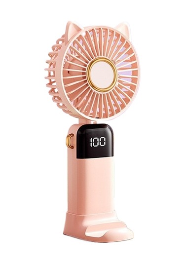 Elde Taşınabilir Şarj Edilebilir Sessiz Küçük Yelpaze-pembe