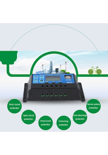 E20401 100a Güneş Paneli Kontrol Cihazı Solar Şarj Kontrol
