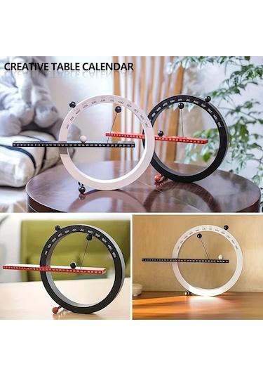 Maxaccess Manyetik Küre Saat Ve Sonsuz Duvar Takvimi - Modern Avrupa Tarzı Beyaz Ev Ofis Dekoru