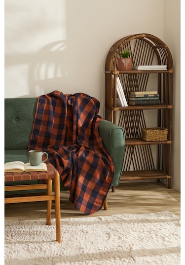 Karaca Home Flanel Throw Tv Battaniyesi Turuncu