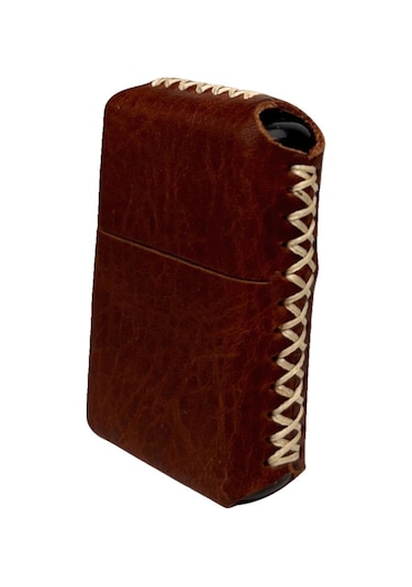Handmade El Yapımı Hakiki Deri Zippo Modeli Çakmak Tobacco
