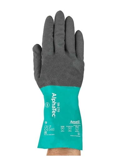 Ansell Alphatec 58-270 Kimyasal Ve Sıvı Korumalı Iş Eldiveni
