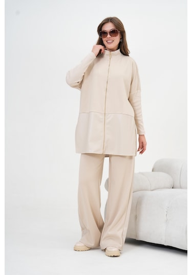 Ftz Kadın Deri İki İp Takım Bej 30949 Bej