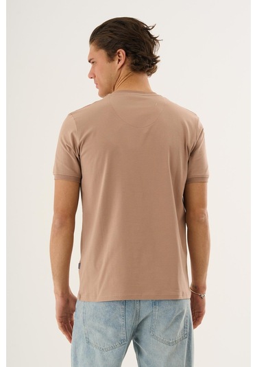 Alexander Gardi V Yaka Basic T-shirt Bej