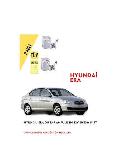 Hyundai Era Ön Far Ampül Takımı 2 Adet Sağ Sol