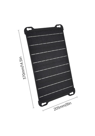 Hfambition 15w Monokristal Güneş Paneli Şarj Cihazı: Usb/dc Çıkışlı, 5v 2a, Telefon Ve Powerbank İçin Güneşten Şarj Edici Tahta