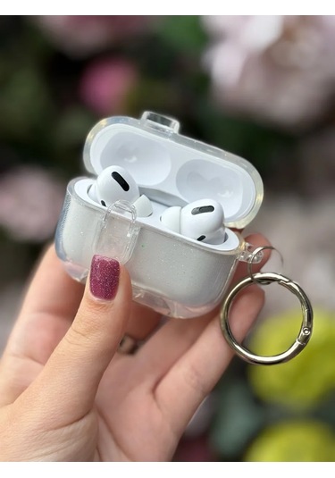 Yummy Case Airpods Uyumlu Pro/pro2 Kablosuz Kulaklıklar İçin Simli Kılıf 459540722 Beyaz