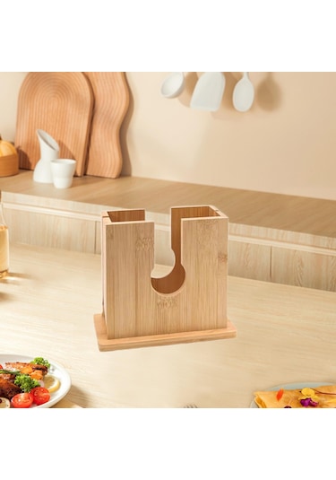 Suntek Ekmek Dilimleyici Bambu Kesici Pürüzsüz Tost Kekler Için Ahşap Rengi Diğer