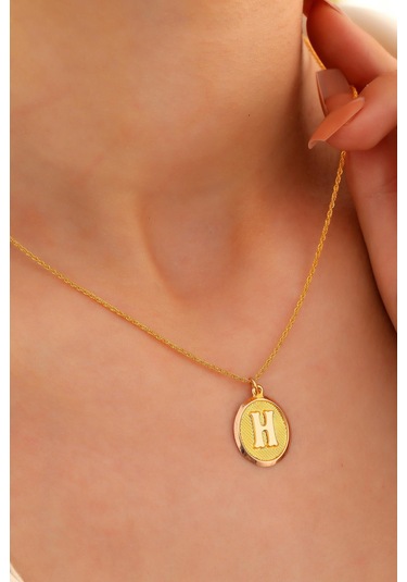 Sefa Gold 14 Ayar Altın Nostalji H Harfi Halat Zincir Kolye