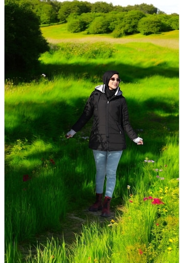 Barbora Kışlık Su Geçirmez Kapüşonlu Eldiven Detaylı Uzun Şişme Mont Siyah Barbora Kışlık Su Geçirmez Kapüşonlu Eldiven Detaylı Uzun Şişme Mont Siyah
