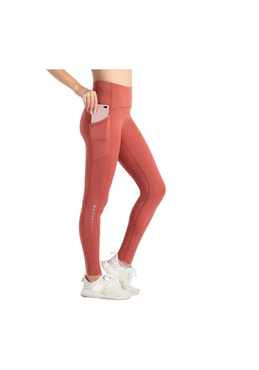 Geeroyoo Şık Kesimli Esnek Yoga Taytı, Yüksek Bel Ve Reflektif Detaylar - Pembe Us: Xxl Fildişi