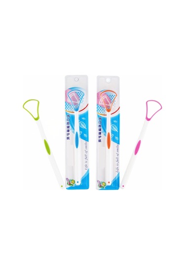 10 Pcs Dil Kaplama Temizleme Kazıyıcı Ağız Kokusunu Gidermek İçin Dil Fırçası Rastgele Renk Teslimatı