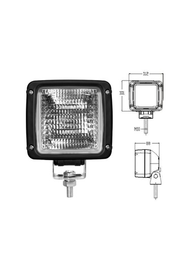 Jcb Kare Çalışma Lambası Kablolu - 838120-K