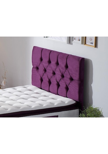 Nironyatak Niron Purple Tek Kişilik Yatak Başlığı - 100 Cm Mor Kumaş Başlık