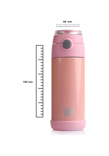 Baby Plus Çelik Termoslu Matara Pembe 350 ML