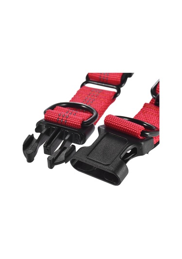 Geeroyoo Gece Görünürlüklü Ayarlanabilir Köpek Tasması - Çift Çelik Halkalı Dayanıklı Nylon, Kırmızı/turuncu Seçenekli Kırmızı