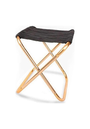 Bloomnest Mini Katlanır Balıkçılık Sandalyesi - Hafif Alüminyum - 600d Naylon - Piknik Kamp Seyahat Altın