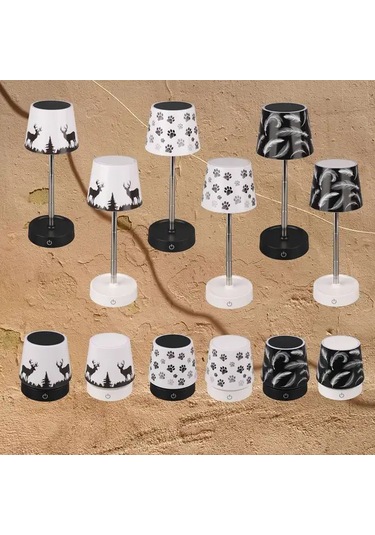 Willowhaven White Paw Yaratıcı Masa Lambası Taşınabilir Ayarlanabilir Işıklı Usb Şarjlı Sensörlü Gece Lambası Füme