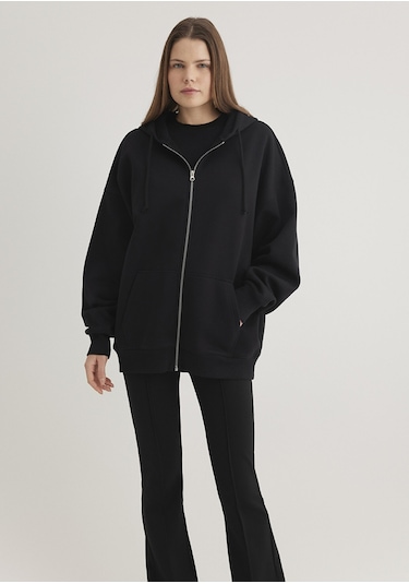 Mavi - Fermuarlı Siyah Sweatshirt 1610221-900