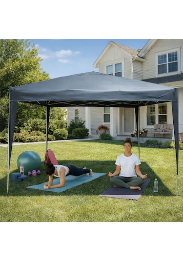 Pop-up Antrasit Çardak 300 300 Cm Açık Gri
