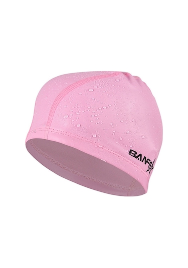 Sones Yetişkin Unisex Pu Kaplamalı Rahat Su Geçirmez Yüzme Bonesi Pembe