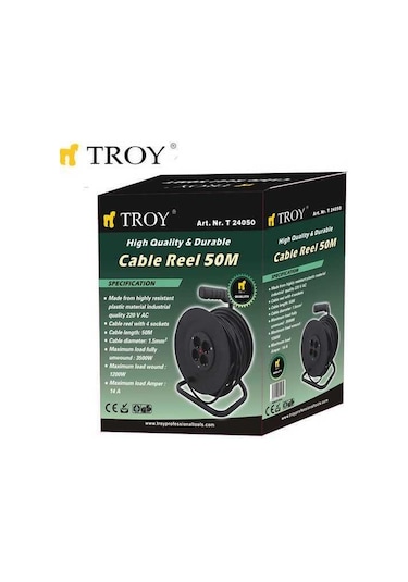 Troy 24050 Uzatma Kablosu (50m)