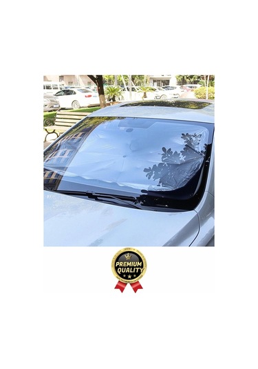 Özel Üretim Dayanıklı Titanyum Gümüş Kaplama Uv Geçirmez Tüm Araçlar Araba Ön Cam Şemsiye Güneşlik